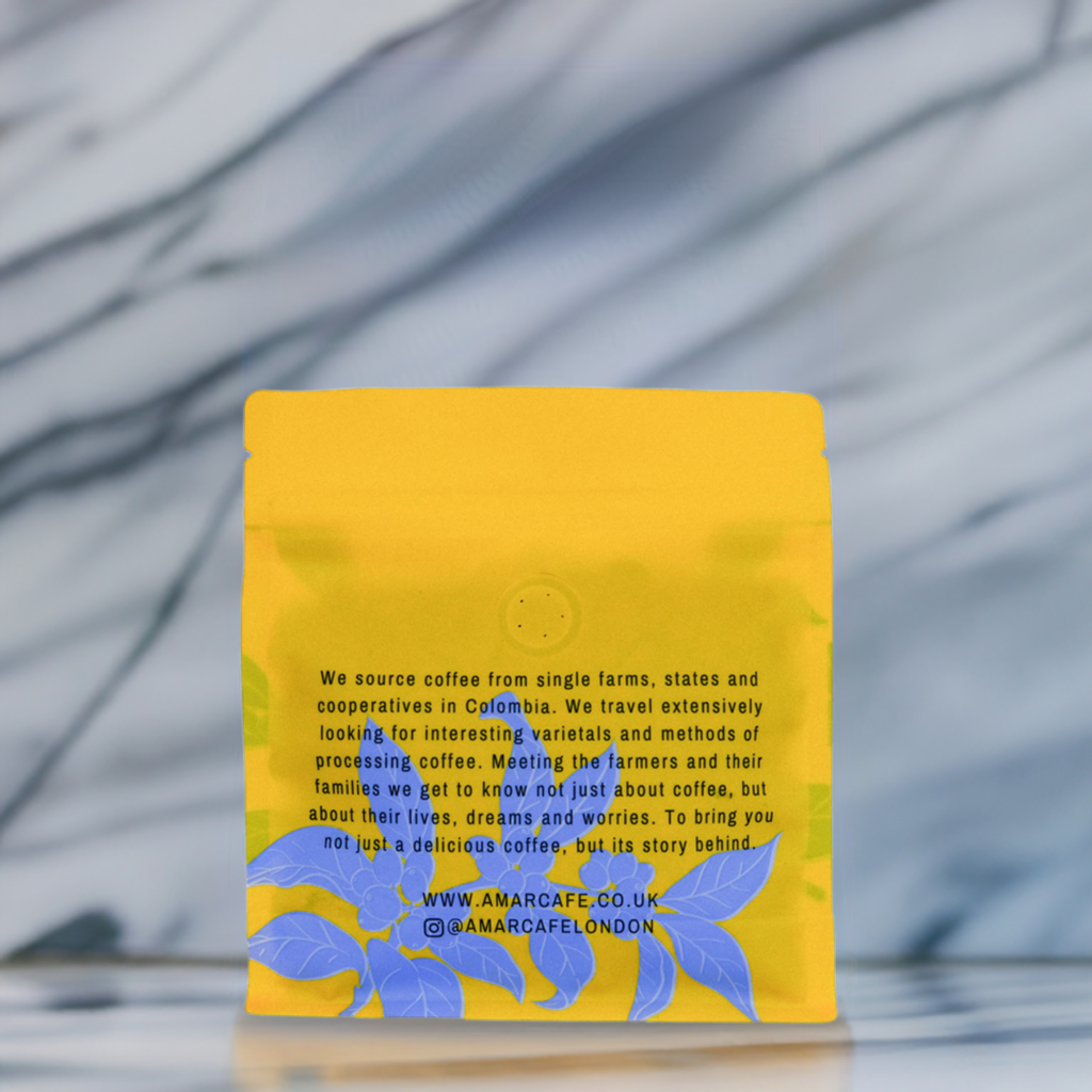 back of a specialty bag yellow